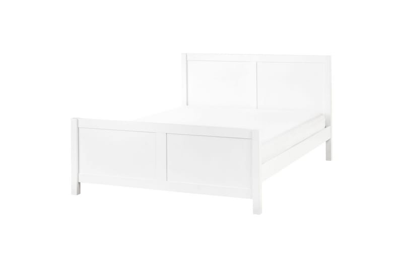 Säng med lamellram Champagnat, Vit, 140x200 cm