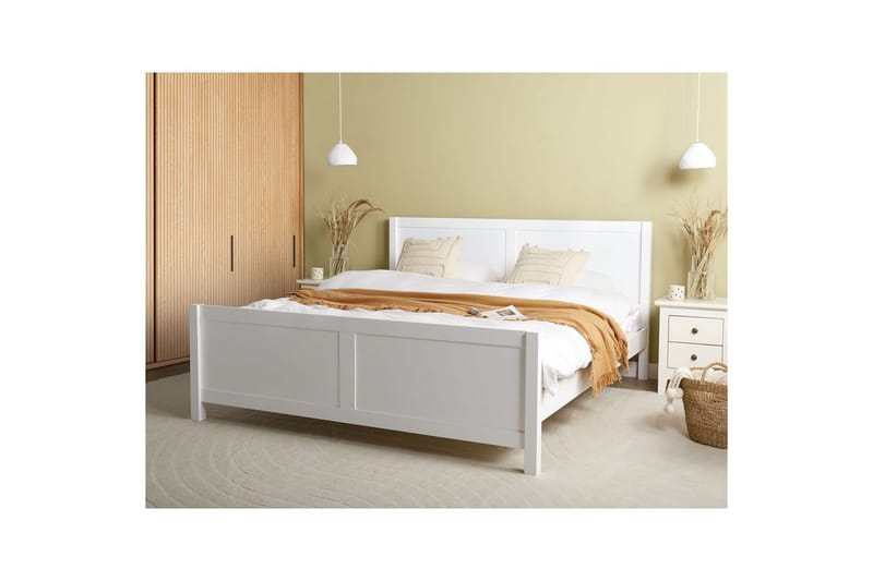 Säng med lamellram Champagnat - Vit, 180x200 cm - Möbler - Säng - Sängram & sängstomme