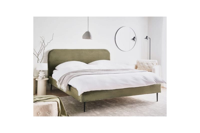 Säng med lamellram Flayat - Grön, Svart, 180x200 cm - Möbler - Säng - Sängram & sängstomme