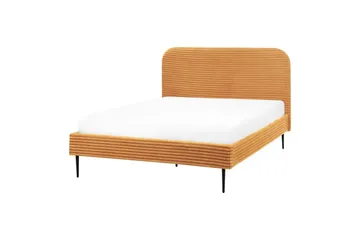 Säng med lamellram Flayat - Orange, svart, 140x200 cm - Möbler - Säng - Sängram & sängstomme