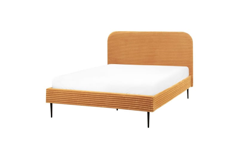 Säng med lamellram Flayat - Orange, svart, 140x200 cm - Möbler - Säng - Sängram & sängstomme