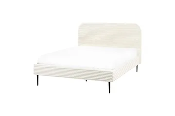Säng med lamellram Flayat - Vit, Svart, 140x200 cm - Möbler - Säng - Sängram & sängstomme