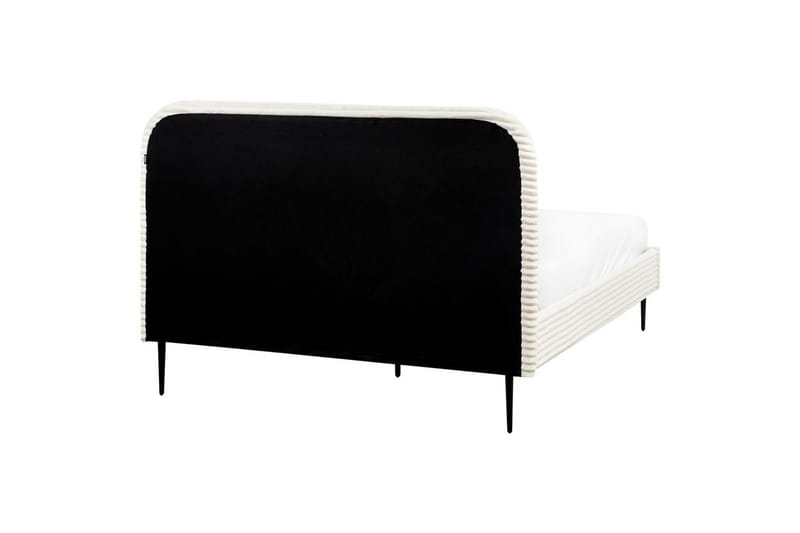 Säng med lamellram Flayat - Vit, Svart, 140x200 cm - Möbler - Säng - Sängram & sängstomme
