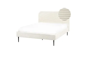Säng med lamellram Flayat - Vit, Svart, 140x200 cm - Möbler - Säng - Sängram & sängstomme