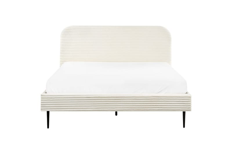 Säng med lamellram Flayat - Vit, Svart, 160x200 cm - Möbler - Säng - Sängram & sängstomme