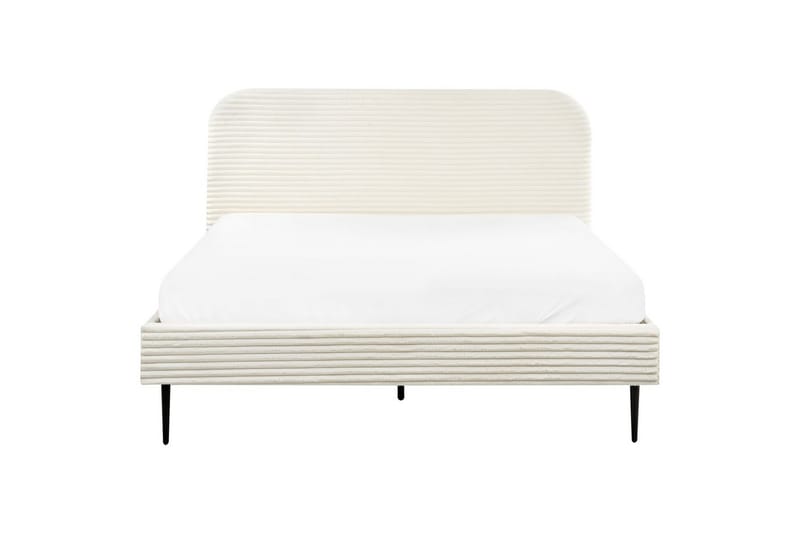 Säng med lamellram Flayat - Vit, Svart, 160x200 cm - Möbler - Säng - Sängram & sängstomme