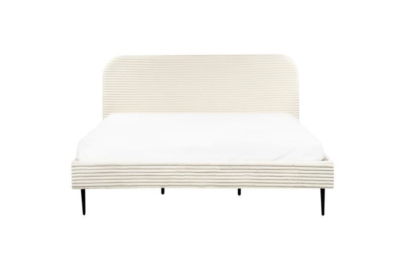 Säng med lamellram Flayat - Vit, Svart, 180x200 cm - Möbler - Säng - Sängram & sängstomme