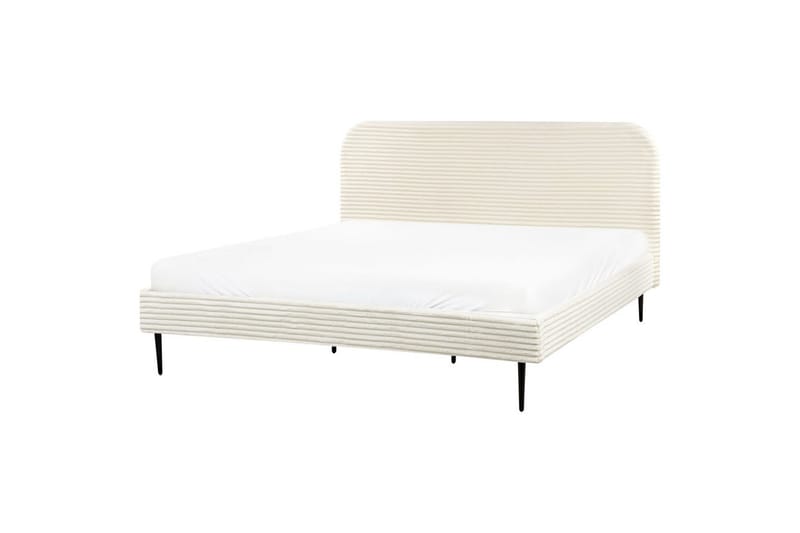 Säng med lamellram Flayat - Vit, Svart, 180x200 cm - Möbler - Säng - Sängram & sängstomme