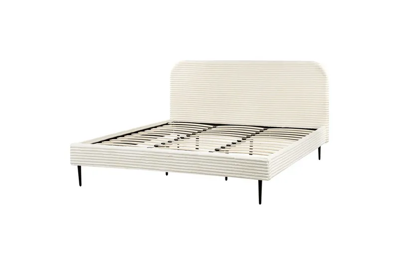 Säng med lamellram Flayat, Vit, Svart, 180x200 cm