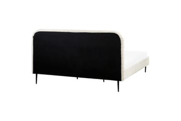 Säng med lamellram Flayat - Vit, Svart, 180x200 cm - Möbler - Säng - Sängram & sängstomme