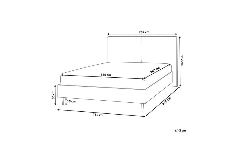 Säng med lamellram Izernore - 180x200 cm - Möbler - Säng - Sängram & sängstomme