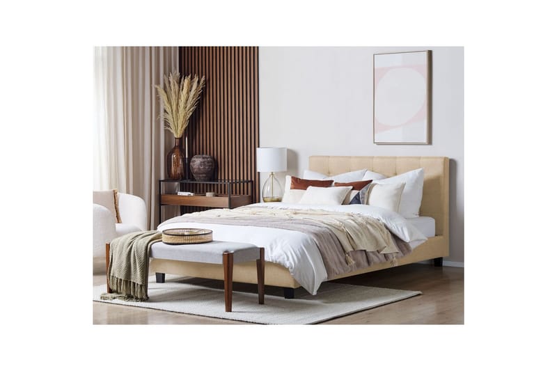 Säng med lamellram La Rochelle - Beige, 180x200 cm - Möbler - Säng - Sängram & sängstomme