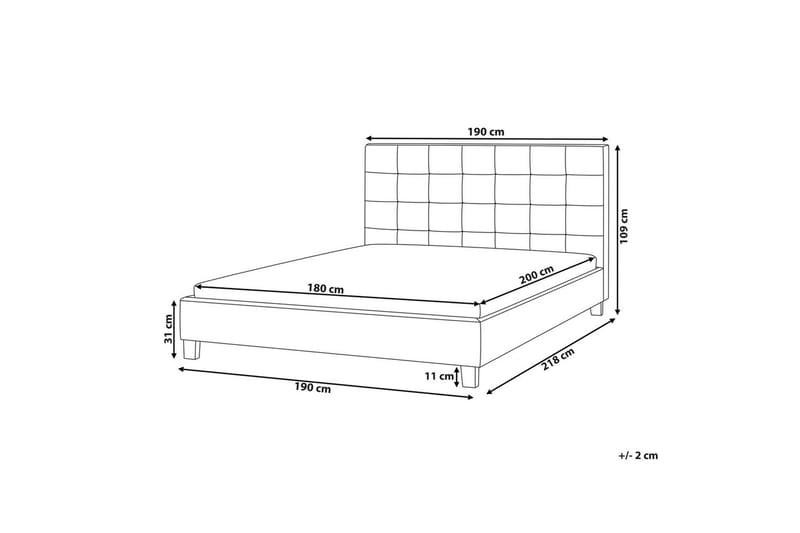 Säng med lamellram La Rochelle - Beige, 180x200 cm - Möbler - Säng - Sängram & sängstomme