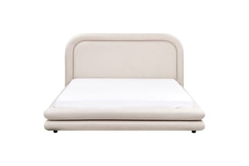 Säng med lamellram Lavardens - Ljusbeige, svart, 160x200 cm - Möbler - Säng - Sängram & sängstomme