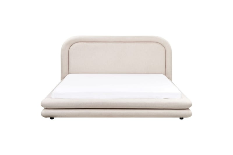 Säng med lamellram Lavardens - Ljusbeige, svart, 180x200 cm - Möbler - Säng - Sängram & sängstomme