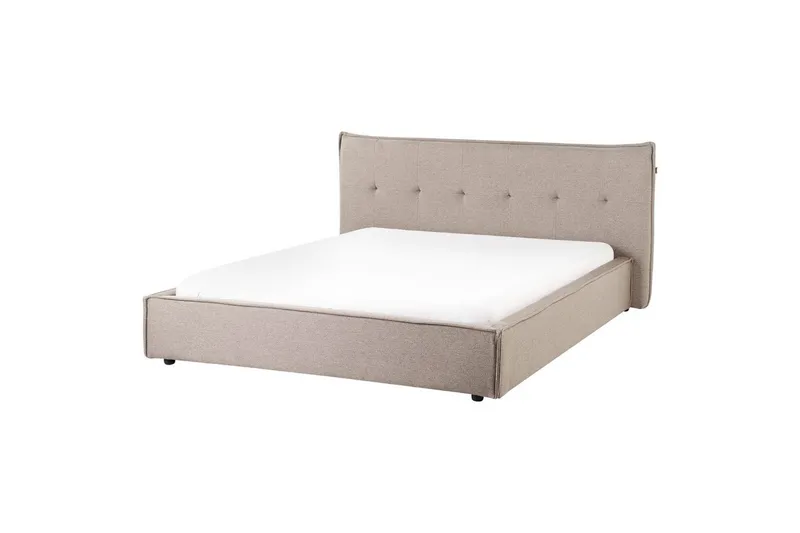 Säng med lamellram Lestre - Taupe, svart, 160x200 cm - Möbler - Säng - Sängram & sängstomme