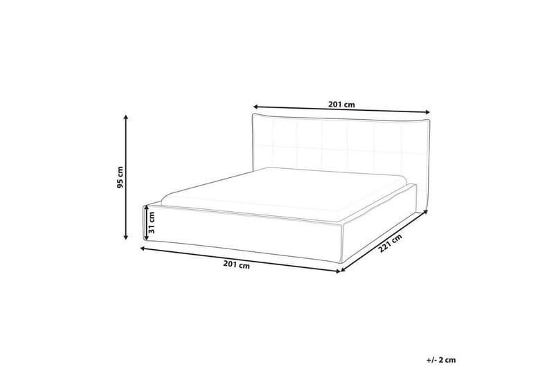 Säng med lamellram Lestre - Taupe, svart, 160x200 cm - Möbler - Säng - Sängram & sängstomme