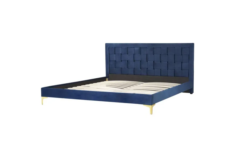 Säng med lamellram Limoux, Blå, 180x200 cm