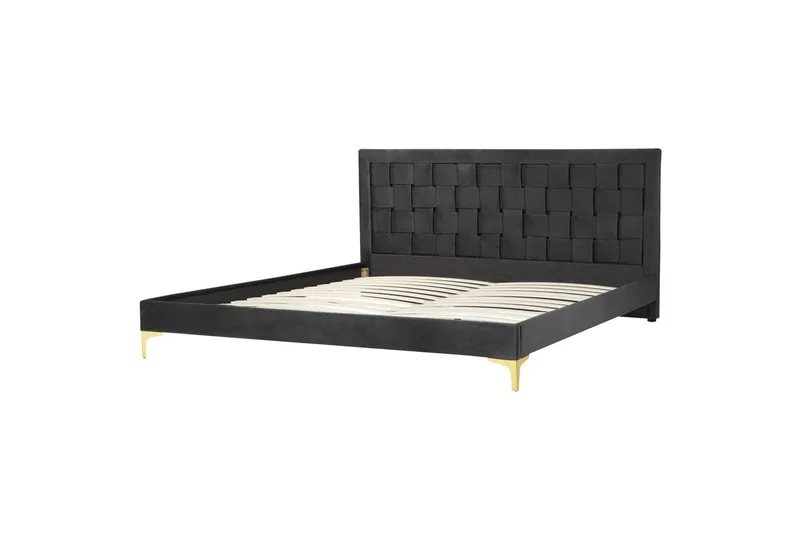 Säng med lamellram Limoux - Svart, 180x200 cm - Möbler - Säng - Sängram & sängstomme