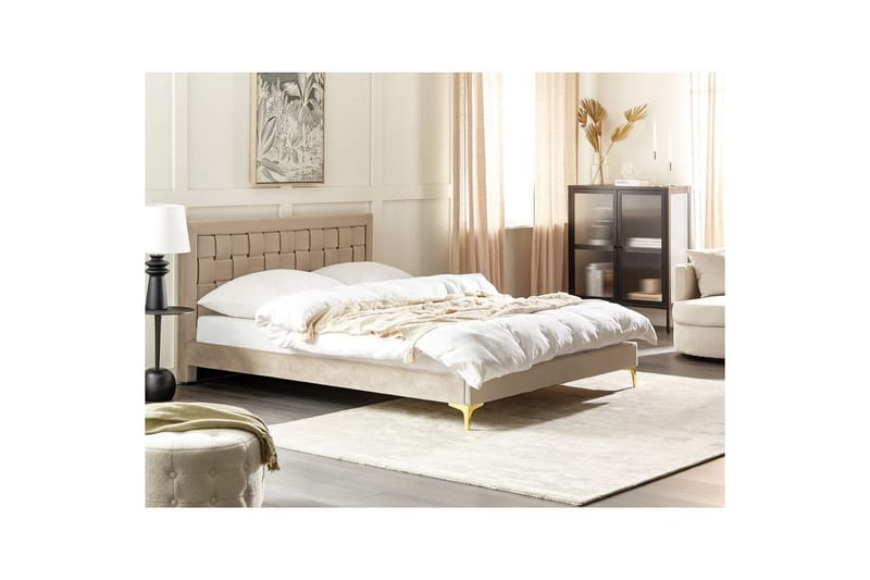 Säng med lamellram Limoux - Taupe, 160x200 cm - Möbler - Säng - Sängram & sängstomme