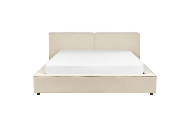 Säng med lamellram Linards - Beige/Manchestertyg, 180x200 cm - Möbler - Säng - Sängram & sängstomme