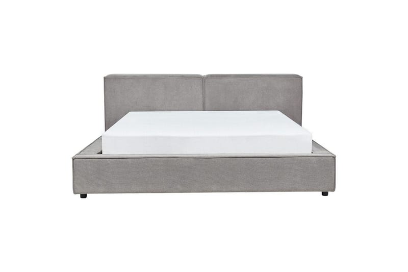 Säng med lamellram Linards - Grå/Polyester, 180x200 cm - Möbler - Säng - Sängram & sängstomme