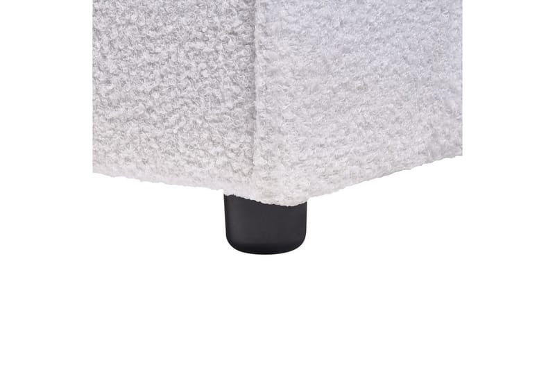 Säng med lamellram Linards - Vit/Bouclé, 180x200 cm - Möbler - Säng - Sängram & sängstomme