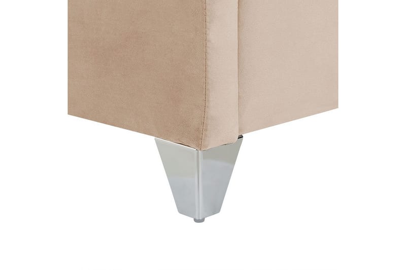 Säng med lamellram Lubbon - Beige, Silver, 140x200 cm - Möbler - Säng - Sängram & sängstomme