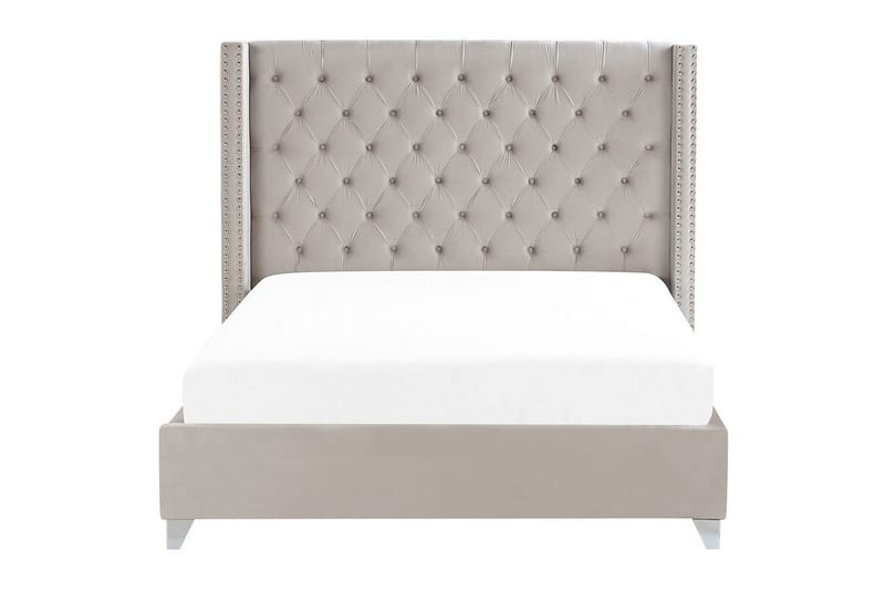 Säng med lamellram Lubbon - Ljusgrå, Silver, 180x200 cm - Möbler - Säng - Sängram & sängstomme