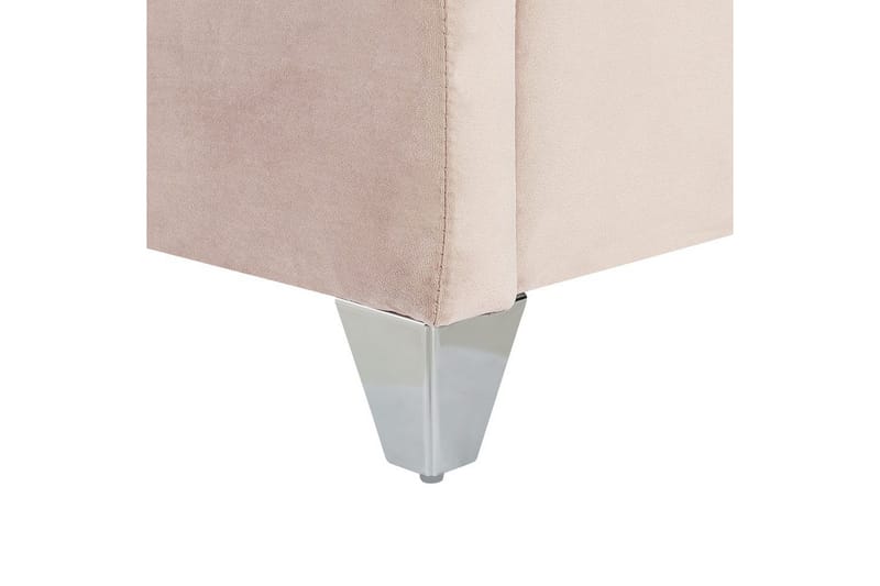 Säng med lamellram Lubbon - Rosa, Silver, 180x200 cm - Möbler - Säng - Sängram & sängstomme