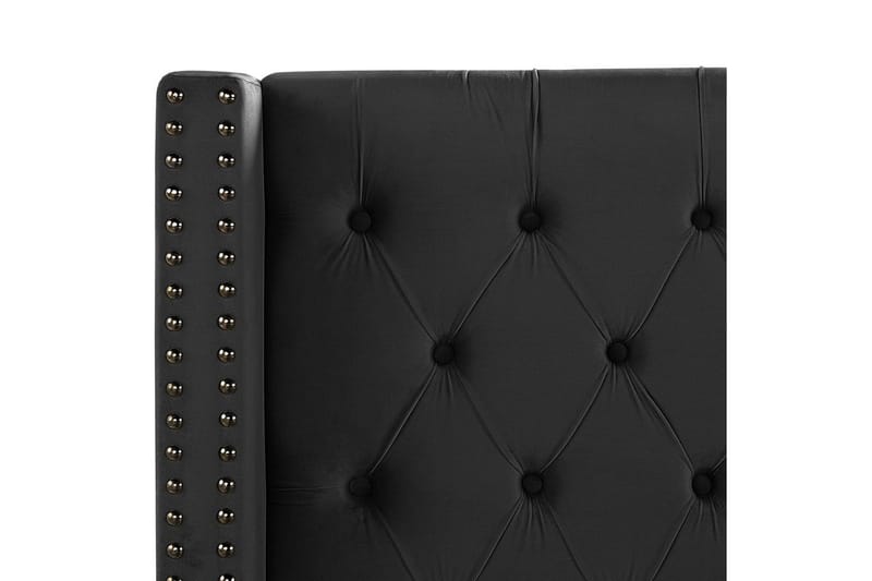 Säng med lamellram Lubbon - Svart, Silver, 160x200 cm - Möbler - Säng - Sängram & sängstomme