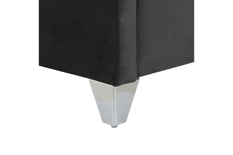 Säng med lamellram Lubbon - Svart, Silver, 160x200 cm - Möbler - Säng - Sängram & sängstomme