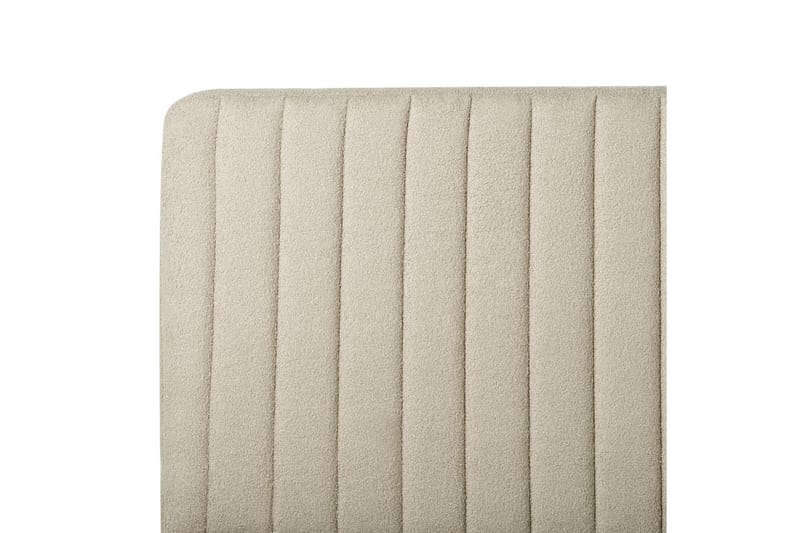 Säng med lamellram Lunan - Beige, svart/Bouclé, 160x200 cm - Möbler - Säng - Sängram & sängstomme