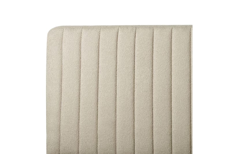 Säng med lamellram Lunan - Beige, svart/Bouclé, 180x200 cm - Möbler - Säng - Sängram & sängstomme