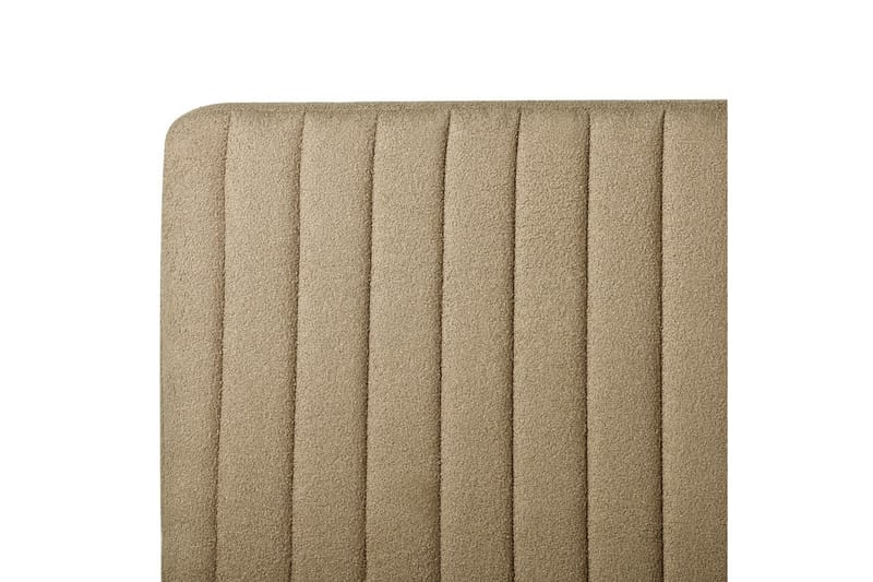 Säng med lamellram Lunan - Taupe, svart/Bouclé, 140x200 cm - Möbler - Säng - Sängram & sängstomme