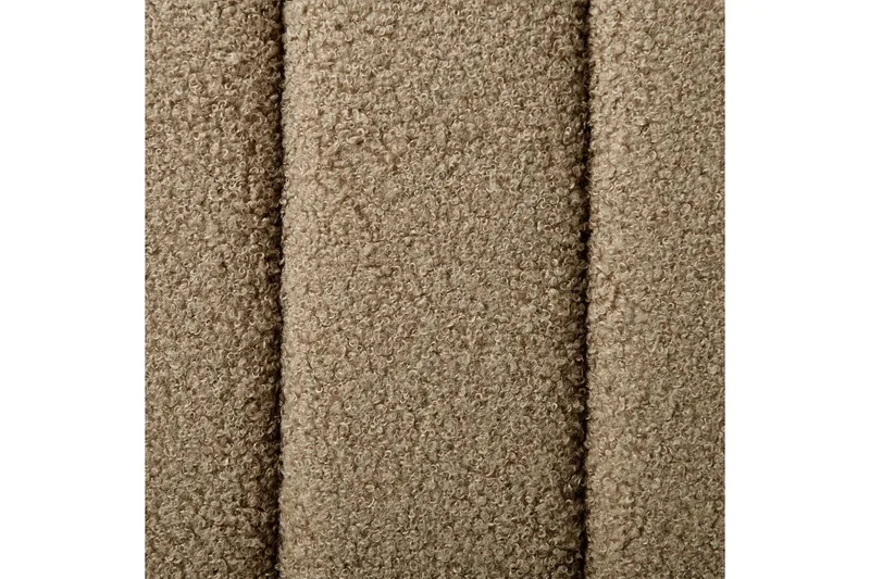 Säng med lamellram Lunan - Taupe, svart/Bouclé, 160x200 cm - Möbler - Säng - Sängram & sängstomme