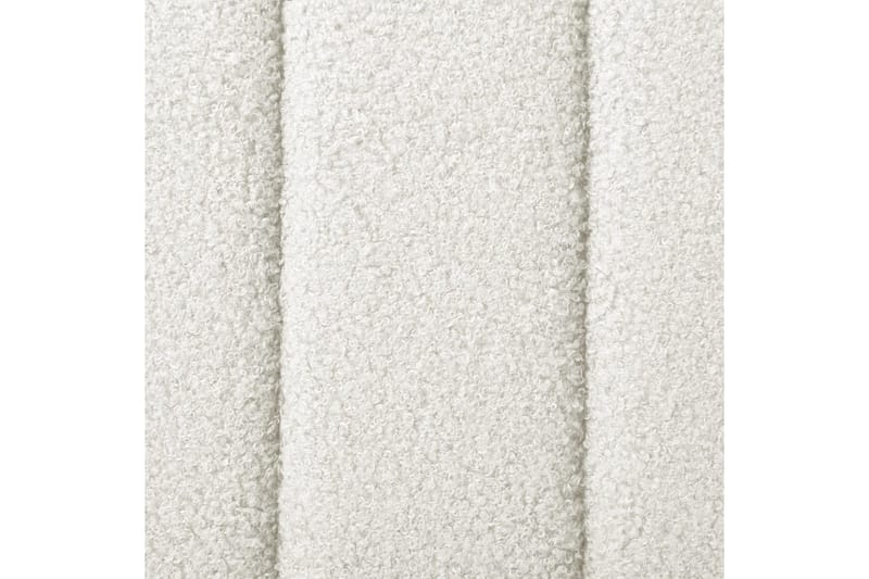 Säng med lamellram Lunan - Vit, Svart/Bouclé, 140x200 cm - Möbler - Säng - Sängram & sängstomme