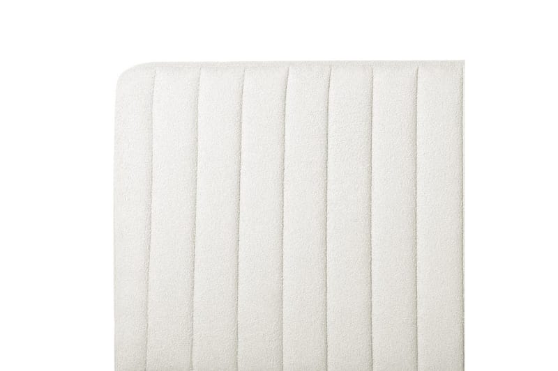 Säng med lamellram Lunan - Vit, Svart/Bouclé, 140x200 cm - Möbler - Säng - Sängram & sängstomme