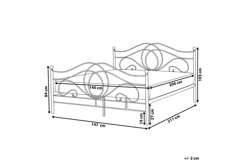 Säng med lamellram Lyra - Svart - Möbler - Säng - Sängram & sängstomme