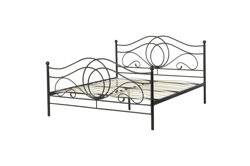 Säng med lamellram Lyra - Svart - Möbler - Säng - Sängram & sängstomme