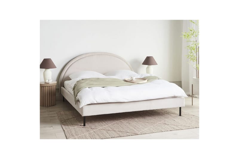 Säng med lamellram Margut - Beige/Polyester, 180x200 cm - Möbler - Säng - Sängram & sängstomme