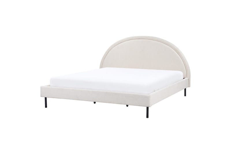 Säng med lamellram Margut, Beige/Polyester, 180x200 cm