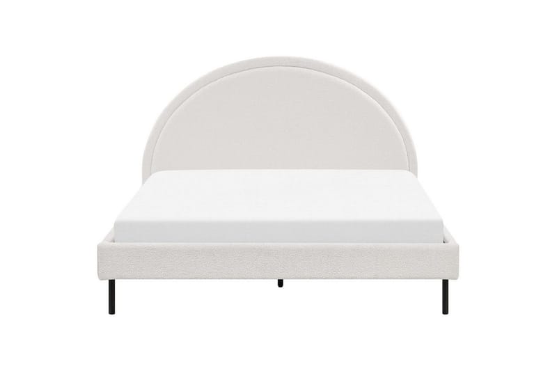 Säng med lamellram Margut - Vit/Bouclé, 160x200 cm - Möbler - Säng - Sängram & sängstomme