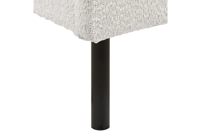 Säng med lamellram Margut - Vit/Bouclé, 160x200 cm - Möbler - Säng - Sängram & sängstomme