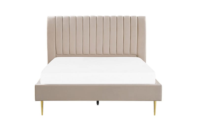 Säng med lamellram Marville - Beige, guld, 160x200 cm - Möbler - Säng - Sängram & sängstomme