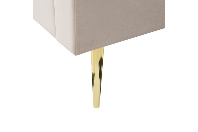 Säng med lamellram Marville - Beige, guld, 160x200 cm - Möbler - Säng - Sängram & sängstomme