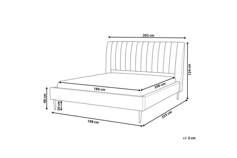 Säng med lamellram Marville - Beige, guld, 180x200 cm - Möbler - Säng - Sängram & sängstomme