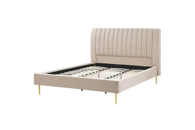 Säng med lamellram Marville, Beige, guld, 180x200 cm