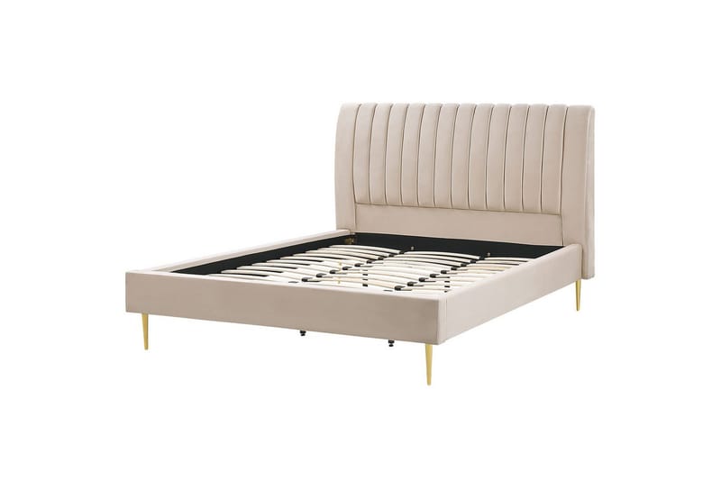 Säng med lamellram Marville - Beige, guld, 180x200 cm - Möbler - Säng - Sängram & sängstomme