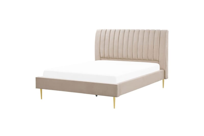 Säng med lamellram Marville - Beige, guld, 180x200 cm - Möbler - Säng - Sängram & sängstomme